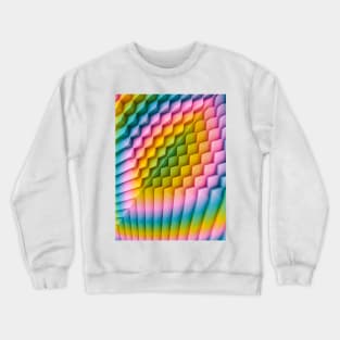 Exponential Edges Multicolored Tie Dye Geometric Abstract Artwork Crewneck Sweatshirt